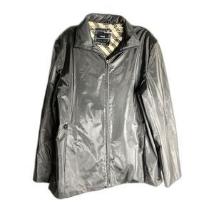 JLC Outerwear Wind Breaker Rain Jacket Black Size Large missing Belt Casual